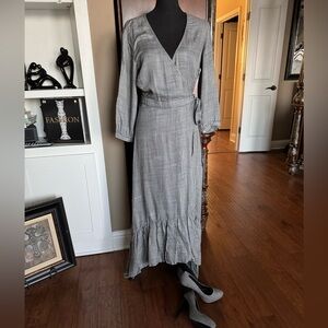 Curly Jeans Houndstooth‎ Wrap Dress